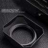 62mm Square Metal Lens Hood, Camera Lens Hood with Lens Cap, Thread Installation Compatible with 62mm Lenses view 3