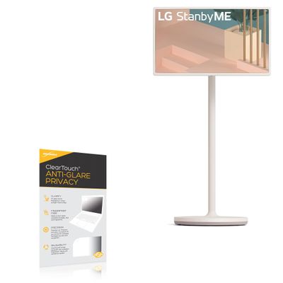 BoxWave Screen Protector Compatible with LG 27-inch Class StandbyMe Portable Monitor 27ART10AKPL - ClearTouch Anti-Glare Privacy (2-Pack), Privacy Screen Protector Flexible Film Anti-Glare
