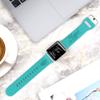 Blessed with Cross and Flowers Watch Band compatible with Apple Watch Laser Engraved iWatch Band Silicone 38mm 40mm 41mm 42mm 44mm 45mm 46mm 49mm Strap Jesus Psalm Christian God Faith (Lake Blue, 42(Series 3)/44/45/46/49mm S/M) view 2