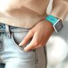 Blessed with Cross and Flowers Watch Band compatible with Apple Watch Laser Engraved iWatch Band Silicone 38mm 40mm 41mm 42mm 44mm 45mm 46mm 49mm Strap Jesus Psalm Christian God Faith (Lake Blue, 42(Series 3)/44/45/46/49mm S/M) view 4