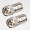 MOOKEERF 4 Pack PL259 Coax Connectors 50 Ohm PL-259 UHF Male Clamp Connector for LMR400 KMR400 RG8 RG8U RG213 Coaxial Cable view 4