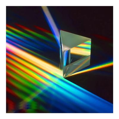 Microscope Rainbow Refraction 30x30x30/50/100/120/130/150/200mm Triangular Equilateral Prism Optical Science Experiment Quadratic(30x30x30x50mm)