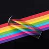 Microscope Rainbow Refraction 30x30x30/50/100/120/130/150/200mm Triangular Equilateral Prism Optical Science Experiment Quadratic(30x30x30x50mm) view 2