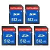 512MB SD Card (5 Pack), SDHC Flash Memory Cards UHS-I U1 Class 4 High-Speed Full HD Video Compatible with Digital Point-and-Shoot Cameras, HD Camcorders, DSLR and PC view 1