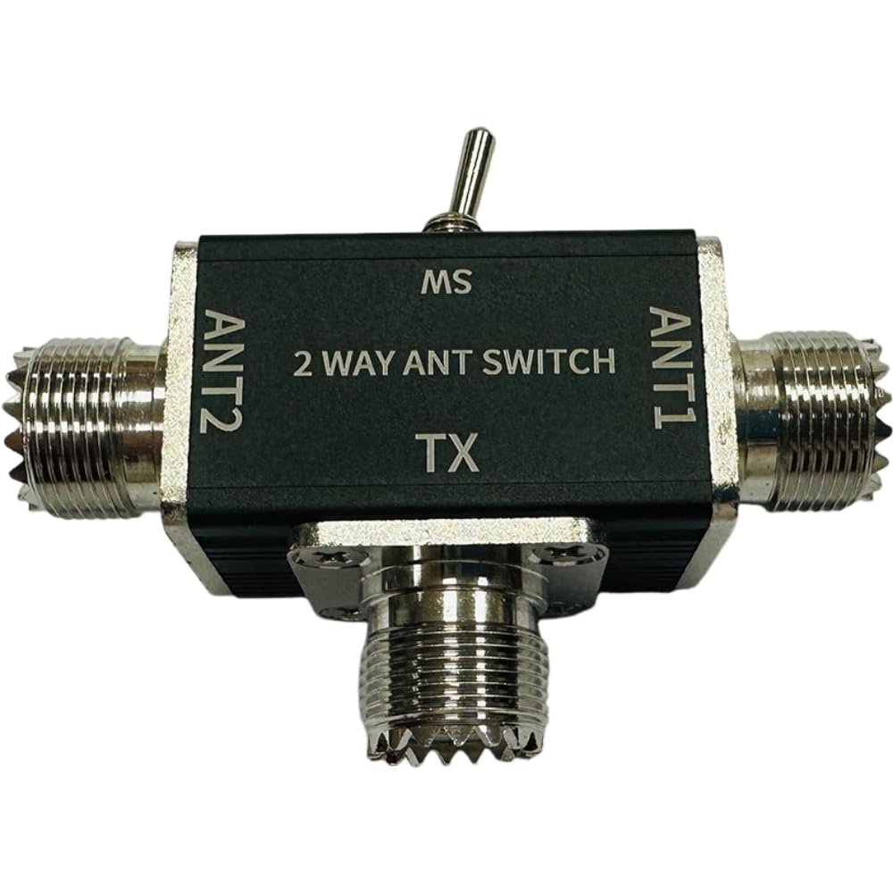 2 Way CB/HAM Antenna Coax Switch 100W 1-30MHz Optional SO239/BNC Connector (SO239)