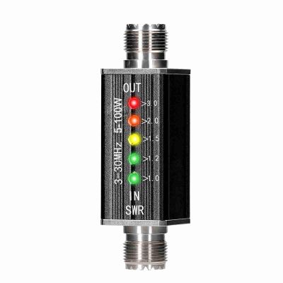 LED SWR Meter, 3-30MHz Frequency Shortwave Standing Waves Indicator for Television Broadcasting