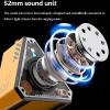 AZTWK Mini Wireless Speaker with Lights Waterproof Small Portable Speakers with 360 Surround Sound for Home Travel Outdoor,Orange view 2