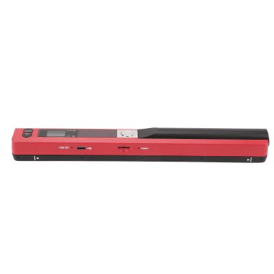Portable Handheld 900 DPI Document Scanner for Home & Office Compact Mobile Image Scanner with Auto-Crop & Charging, Red (Compatible with, macOS,)