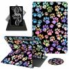 ACWDMKH Case for Samsung Galaxy Tab S7 FE 2021 / S8 Plus 2022 / S7 Plus 2020 12.4 Inch Case,360 Degree Rotating Swivel PU Leather Stand Flip Folio Cover with Auto Wake/Sleep,Glitter Footprint view 1