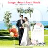 6.89FT Metal Heart Arch Heart Shaped Backdrop Stand, Wedding Arch for Banquets, Love Balloon Arch Frame for Photography, Weddings, Birthday Parties, Store Openings view 3