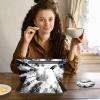 ACWDMKH Case for Samsung Galaxy Tab S7 FE 2021 / S8 Plus 2022 / S7 Plus 2020 12.4 Inch Case,360 Degree Rotating Swivel PU Leather Stand Flip Folio Cover with Auto Wake/Sleep,Forest Eagle Black view 3