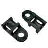 100Pcs Cable Tie Base,Plastics Cable Tie Mount Base Saddle Type Wire Holder,Saddle Type Mount Wire Holder with 4mm Screw Hole for Wire Management(HC0-4mm,Black) view 1