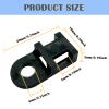 100Pcs Cable Tie Base,Plastics Cable Tie Mount Base Saddle Type Wire Holder,Saddle Type Mount Wire Holder with 4mm Screw Hole for Wire Management(HC0-4mm,Black) view 2
