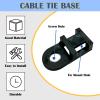 100Pcs Cable Tie Base,Plastics Cable Tie Mount Base Saddle Type Wire Holder,Saddle Type Mount Wire Holder with 4mm Screw Hole for Wire Management(HC0-4mm,Black) view 3