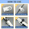 100Pcs Cable Tie Base,Plastics Cable Tie Mount Base Saddle Type Wire Holder,Saddle Type Mount Wire Holder with 4mm Screw Hole for Wire Management(HC0-4mm,Black) view 4