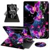 ACWDMKH Case for Samsung Galaxy Tab S7 FE 2021 / S8 Plus 2022 / S7 Plus 2020 12.4 Inch Case,360 Degree Rotating Swivel PU Leather Stand Flip Folio Cover with Auto Wake/Sleep,Buteerfly Glitter view 1
