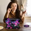 ACWDMKH Case for Samsung Galaxy Tab S7 FE 2021 / S8 Plus 2022 / S7 Plus 2020 12.4 Inch Case,360 Degree Rotating Swivel PU Leather Stand Flip Folio Cover with Auto Wake/Sleep,Buteerfly Glitter view 3
