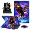 ACWDMKH Case for Samsung Galaxy Tab S7 FE 2021 / S8 Plus 2022 / S7 Plus 2020 12.4 Inch Case,360 Degree Rotating Swivel PU Leather Stand Flip Folio Cover with Auto Wake/Sleep,Glitter Hill Eagle view 1