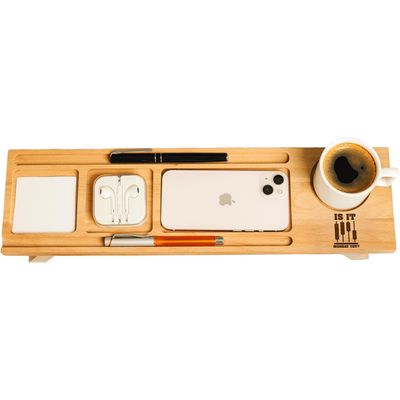 asrincodesigns Personalized Wooden Desk Organizer for Trader, Trading Room Decor, Desk Decor, Custom Laptop Stand, Investor Gift, Entrepreneur Gift, Crypto