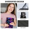 ACWDMKH Case for Samsung Galaxy Tab S7 FE 2021 / S8 Plus 2022 / S7 Plus 2020 12.4 Inch Case,360 Degree Rotating Swivel PU Leather Stand Flip Folio Cover with Auto Wake/Sleep,Purple Glitter Moon view 4