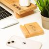 asrincodesigns Personalized Wood Desk Organizer Set, Home Office Desk Storage, Docking Station Desk Trays, Phone Holder, Custom Monogram view 2