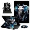 ACWDMKH Case for Samsung Galaxy Tab S7 FE 2021 / S8 Plus 2022 / S7 Plus 2020 12.4 Inch Case,360 Degree Rotating Swivel PU Leather Stand Flip Folio Cover with Auto Wake/Sleep,Butterfly Elephant view 1