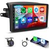 Radio for Toyota Sienna 2004-2010, 9-Inch Touch Screen Stereo with Wireless Carplay Android Auto, [6G+128G],Bluetooth GPS, 8-Core, WiFi, USB,DSP,FM RDS,Camera view 1