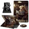 ACWDMKH Case for Samsung Galaxy Tab S7 FE 2021 / S8 Plus 2022 / S7 Plus 2020 12.4 Inch Case,360 Degree Rotating Swivel PU Leather Stand Flip Folio Cover with Auto Wake/Sleep,Cute Cow Newspaper view 1