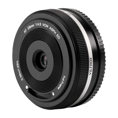 VILTROX 28mm F4.5 Pancake Lens for Sony E, Auto Focus Chips-Size Full Frame Wide Angle Lens Compatible with Sony E Mount Cameras a7cr a7cii a7c a6700 zv-e100 a6600 a6400 a7iv a7iii