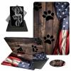 ACWDMKH for iPad 10th Generation Case 2022,for iPad 10.9 Inch Case,360 Degree Rotating Swivel PU Leather Stand Flip Folio Cover with Auto Wake/Sleep,Wood Flag Paw view 1