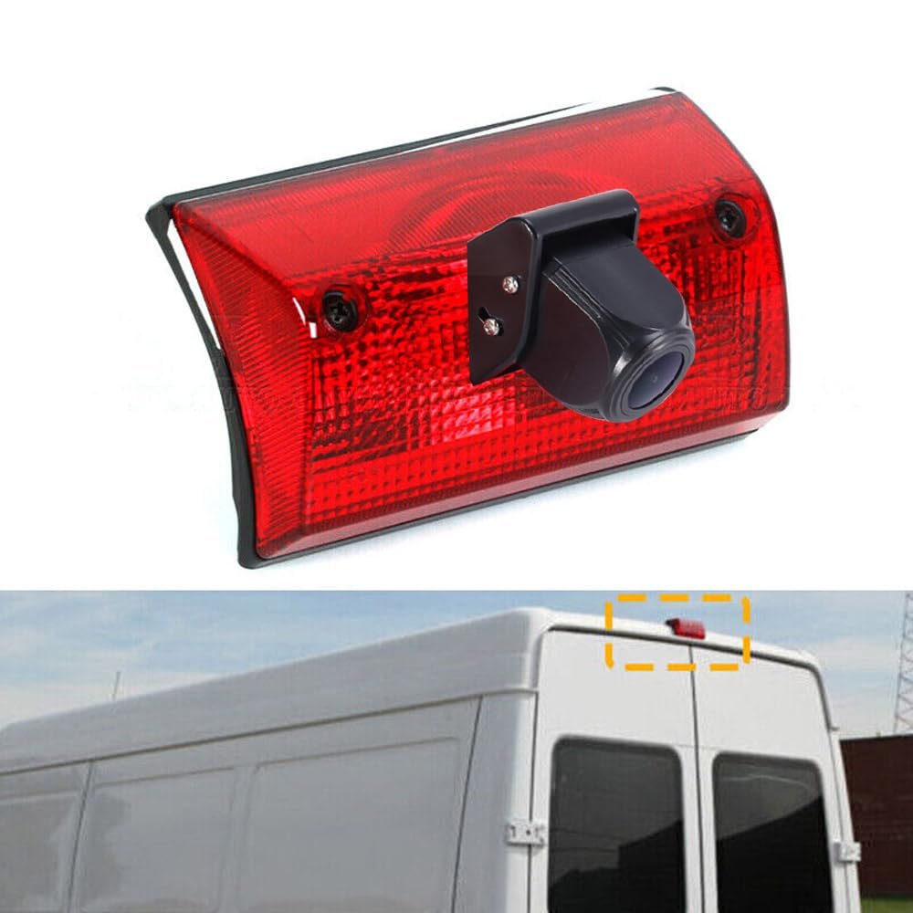 18mm HD Car Third Roof Top Mount Brake Light 3 Rear View Camera Parking safety assistant system, HD Night Vision Waterproof for Benz Freightliner Sprinter 2500 3500 1995-2006/Dodge Cargo Van 1995-2006
