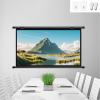 Hoiweqr 30" 40" 50" 60" 72" Projector Screen 16:9/4:3 Portable Projector Movies Screens for Home Theater Outdoor Indoor, Manual Pull Down Projector Screen, Hanging 4K HD Movie Screen(Black 16:9,40in) view 1