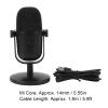 Drfeify USB Condenser crophone RGB Plug, Play PC Gaming c Noise Reduction for Singing Podcast Recording Streaming M830 with OS X, Garageband, Skype, Online Courses view 3