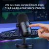 Drfeify USB Condenser crophone RGB Plug, Play PC Gaming c Noise Reduction for Singing Podcast Recording Streaming M830 with OS X, Garageband, Skype, Online Courses view 4