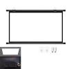 40" 50" 60" 72" Projection Screen 4:3/16:9 Portable Projector Movies Screen, Home Theater Projection Screen Manual Projector Screen, HD 4K Pull Down Movie Screen For Indoor Outdoor(Black 16:9,60in)