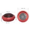2Pcs Speaker Grill Covers, Round Car Speaker Grill Cover, 2.13 Outer, 1.75 Inner, Metal Mesh Car Speaker Subwoofer Guard Protector for Home Car Boat Speakers (Red) view 4