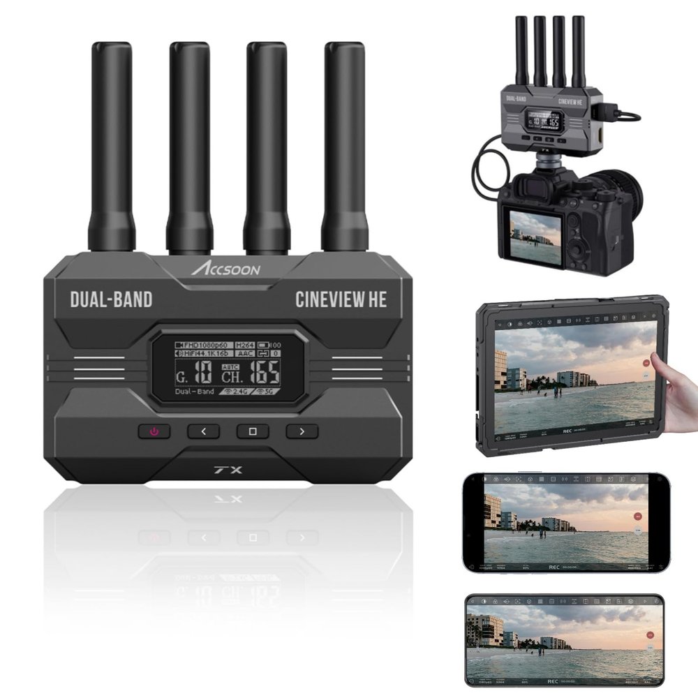 Accsoon CineView HE Wireless Video Transmission System, Transmitter and Receiver (TX&RX)