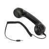 Mobile Phone Telephone Receiver, Retro Handset with Integrated Microphone Design, Excellent Sound Quality, Compatible with All Smartphones and Computers, Black view 3