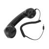 Mobile Phone Telephone Receiver, Retro Handset with Integrated Microphone Design, Excellent Sound Quality, Compatible with All Smartphones and Computers, Black view 4