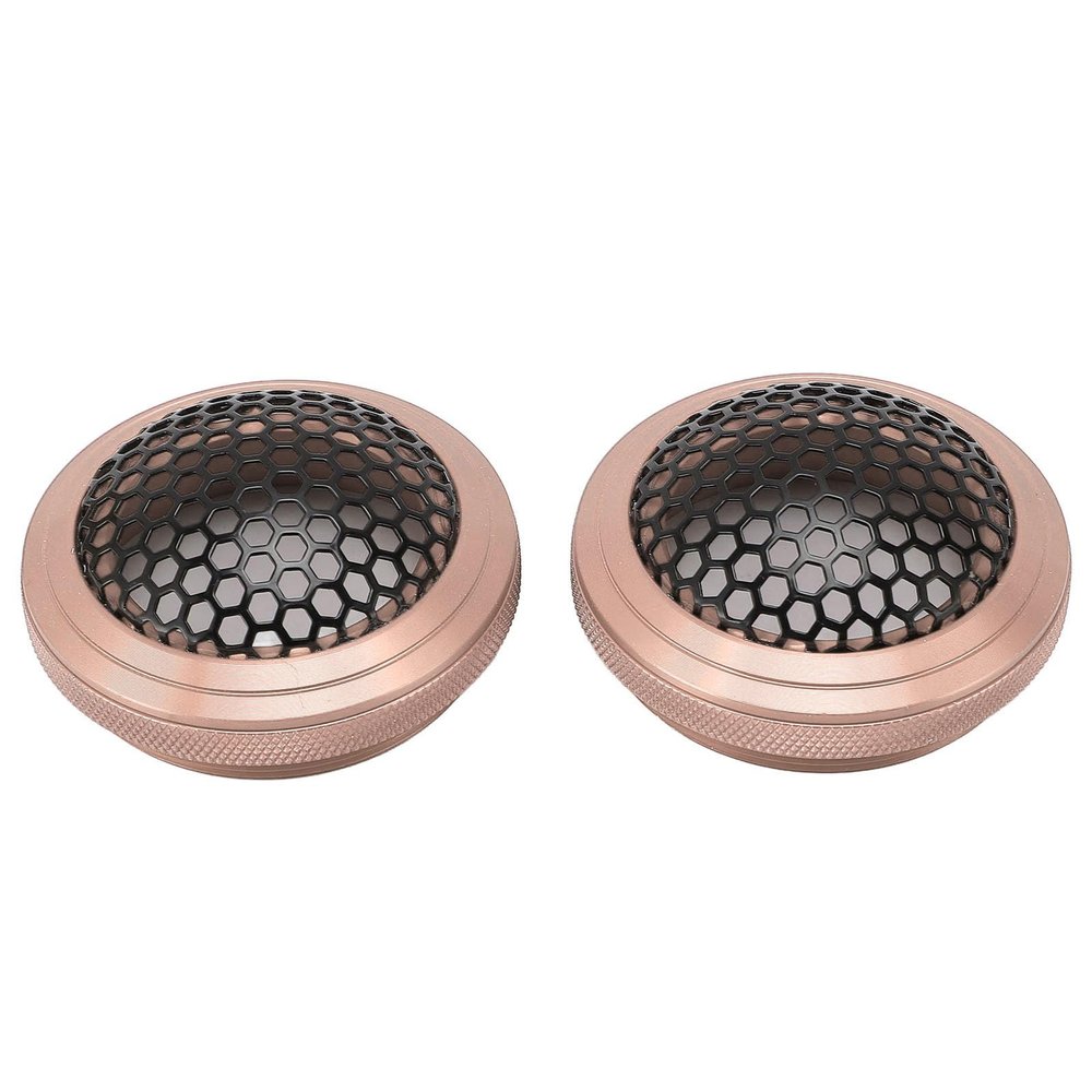 2Pcs Speaker Grill Covers, Round Car Speaker Grill Cover, 2.13 Outer, 1.75 Inner, Metal Mesh Car Speaker Subwoofer Guard Protector for Home Car Boat Speakers (Gold)
