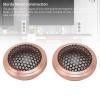 2Pcs Speaker Grill Covers, Round Car Speaker Grill Cover, 2.13 Outer, 1.75 Inner, Metal Mesh Car Speaker Subwoofer Guard Protector for Home Car Boat Speakers (Gold) view 2