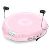 Gueray CD Player Portable CD Dsicman: with Earphones for Car with Anti-Skip Shockproof with LCD Display Support PROG Memory Repeat Function (Pink) view 1