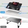 Adjustable Laptop Stand for Couch - Large Lap Desk Bed Table Tray, Desk Accessories Organizers for Reading Drawing Eating - Height Angle Adjustable Lap Desks view 3