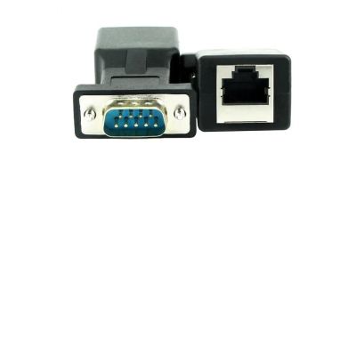 ACGTUY DB9 RS232 Female/Male to RJ45 Network Adapter, COM Port to Cat5e/6 LAN Ethernet Port Converter(DB9 Male -RJ45)