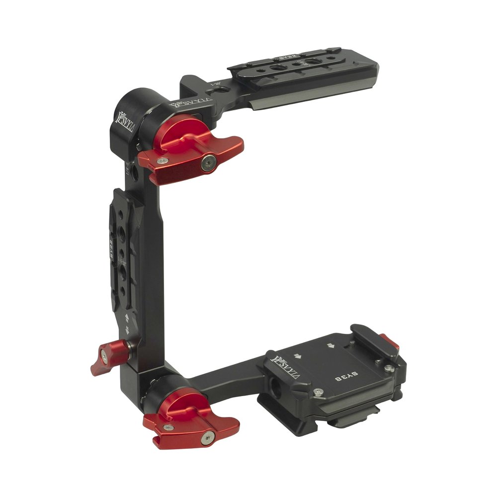 Adjustable Foldable Camera Half Cage,Height & Angle Adjustable with SY38 Quick Release Plate,Compatible with SY22 SY38 SY50 Quick Release System.Universal Fit for DSLR Mirrorless Cameras.SY38-V3802