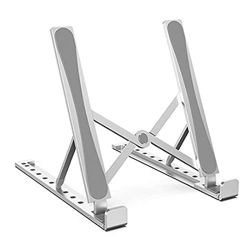 HIONJIN Alloy Model Six Gears Adjustable Lifting Folding Portable Desktop Cooling Computer Stand for Laptop for Notebook Stand