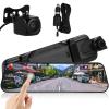 10.1 Inch Full Screen Driving Camera 170 Wide Angle Dash Recorder Rear View Camera Loop Recording Parking Monitoring Night Dash Cam Alternative view 1