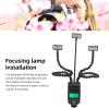 Camera Macro Flash Light, 5600K Flexible 3 Head Camera Flash with LCD Screen 8-Level Brightness Control, Adjustable Arms, Portable Camera Macro Arm Light view 3