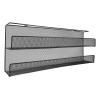 Double Layer Under Desk Storage Basket with Power Strip Cable Management Shelf for Home Office Neatly Organizing Cables and Power Strips Under Desk Black Iron Design (Large) view 2
