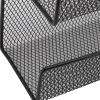 Double Layer Under Desk Storage Basket with Power Strip Cable Management Shelf for Home Office Neatly Organizing Cables and Power Strips Under Desk Black Iron Design (Large) view 4